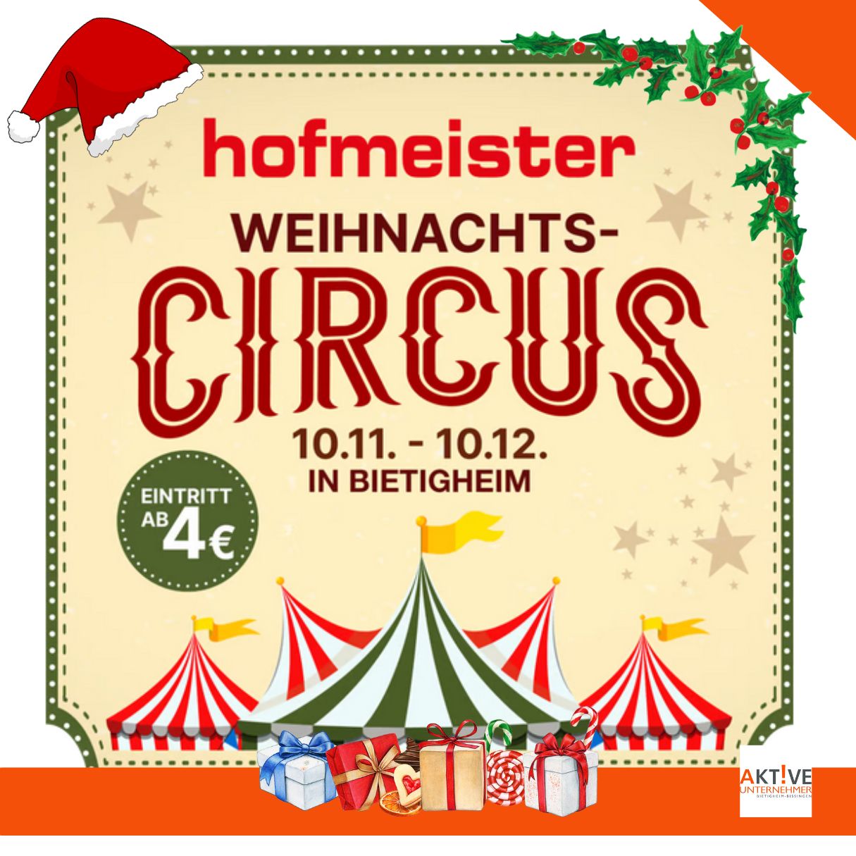 Hofmeister, Mitglied, Aktive Unternehmer, Gewerbeverein, Circus, Weihnachten, Bietigheim-Bissingen